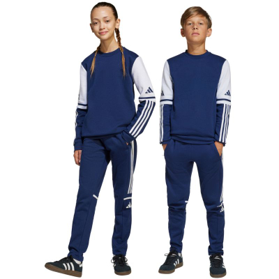 Тренинг панталони adidas Squadra 25 Jr JD4809, памук полиестер, џебови со патент, сина