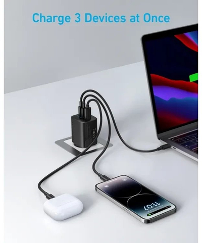 Karikues muri Anker 336 A2674G11, 67W, 2x USB‑C 1x USB‑A, i zi