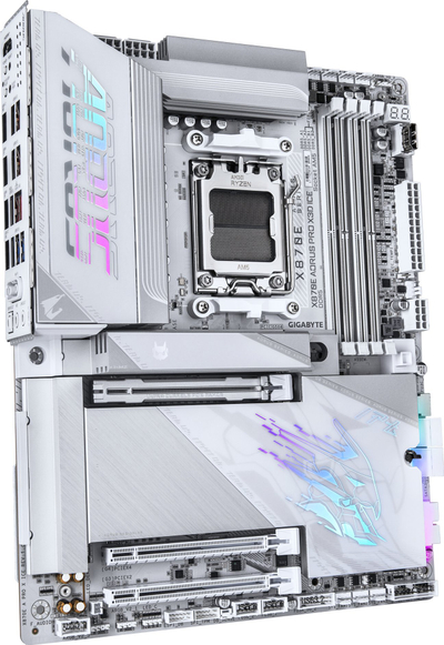 Motherboard GIGABYTE X870E AORUS PRO X3D ICE, DDR5, PCIe 5.0, e bardhë