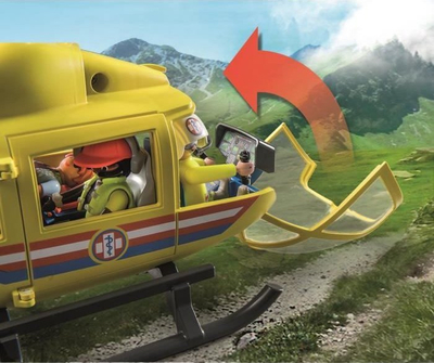 Set lodër Playmobil 71203 City Life, helikopter mjekësor, 48 pjesë, i verdhë