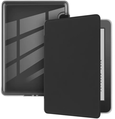 Mbrojtëse STRADO për Kindle Paperwhite 6 Colorsoft Signature Edition, akrilike, me kapak magnetik, e zezë