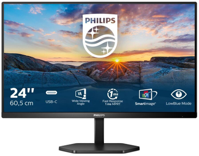 Monitor Philips 3000 Series 24E1N3300A, 23.8", Full HD, i zi
