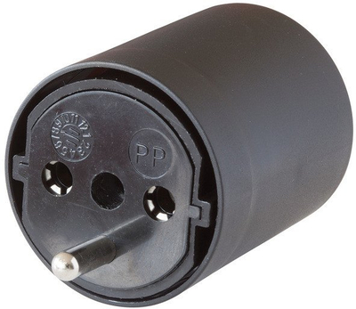 Prizë mashkullore Brennenstuhl 1081592404, 230V, plastike, e zezë