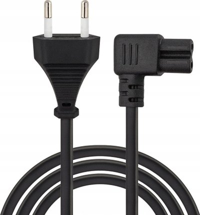 Kabllo rryme SAVIO CL-186, 2 pin, IEC C7 këndore, 5m, e zezë