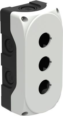 Strehim për priza Lovato electric, me 3 vrima, 22 mm, të bardhë