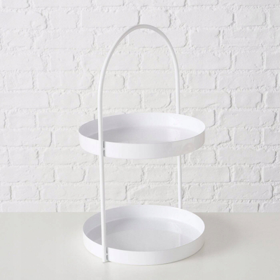 Organizues metalik Boltze Home Joko, me 2 nivele, 25 cm, i bardhë