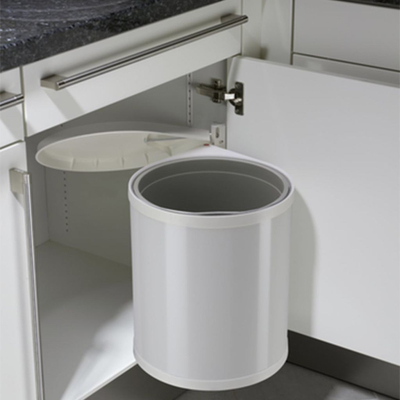 Канта за отпадоци Hailo Compact-Box M, за кујнски елемент, 4 гал, бела
