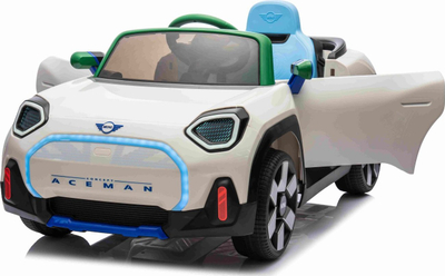 Електричен автомобил за деца Ramiz Mini Concept Aceman, 12V, далечински управувач 2.4 GHz, бел