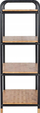 Рафт за бања Borough Wharf Essays, 42 x 95 cm, 4 нивоа, дрво бамбус и црн метал