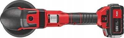Poliruese me bateri Flex-Tools PE 150 18.0-EC, 18V, pjatë 160mm, e kuqe