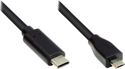 Kabllo USB Good Connections GC-M0121, USB-C me Micro USB B, 0.5m, e zezë