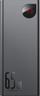 Powerbank me ekran dixhital Baseus Adaman Metal QC + PD, 20000mAh, 65W, i zi + kabllo USB-A/USB-C, 30cm, e zezë