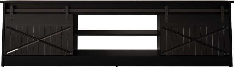 Komodë TV Cama Meble GRANERO, PAL MDF, 35x56.7x200cm, e zezë