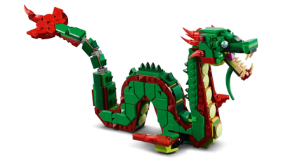 Lodër ndërtuese LEGO Creator 3in1 Medieval Dragon 31161, për fëmijë, shumëngjyrëshe