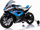 Motocikletë elektrike për kalamaj BMW HP4, 12V, rrota EVA, blu