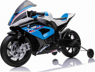 Motocikletë elektrike për kalamaj BMW HP4, 12V, rrota EVA, blu