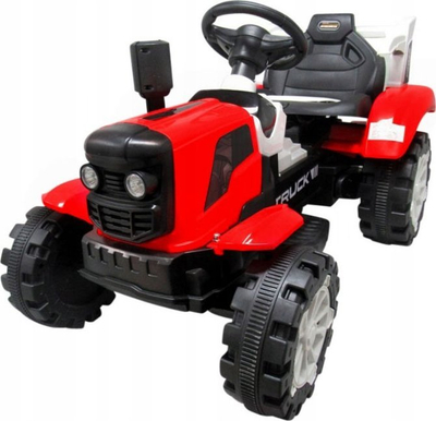 Traktor elektrik për kalamaj R-Sport C2, 6V, me rimorkjo e muzikë, i kuq