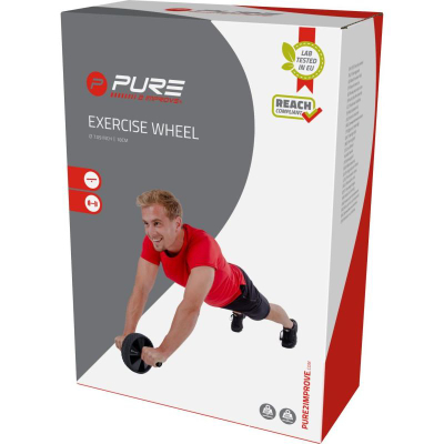 Rrotë ushtrimesh PURE2IMPROVE 7089960, doreza të rehathme ergonomike, sipërfaqe antirrëshqitëse, e zezë