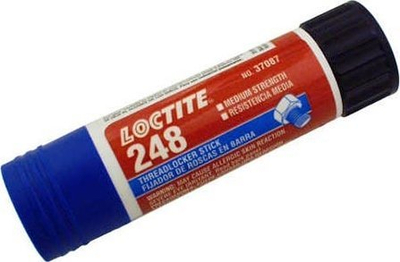Лепак за фиксирање навои Loctite 248, 19g, во форма на стик, син