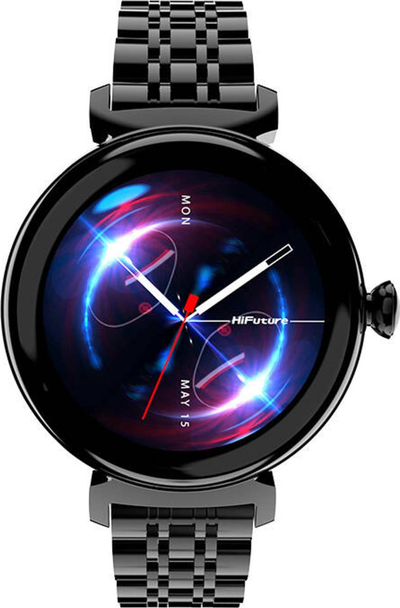 Ora inteligjente HiFuture Future Aura, ekran 1.08" AMOLED, bateri gjer 7 ditë, e zezë