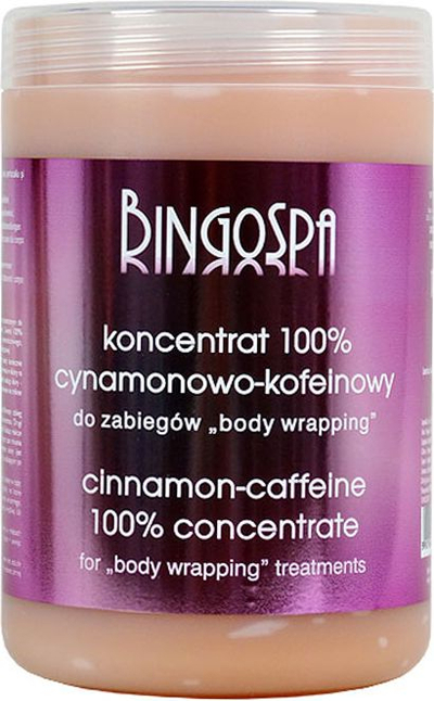 Xhel trupi BingoSpa me kanellë dhe kafeinë, koncentrat 100%, 1kg, ngjyrë natyrale