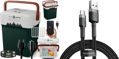Frigorifer për udhëtime Peme Essential 32 Pine Forest, 25.7L, USB, jeshil