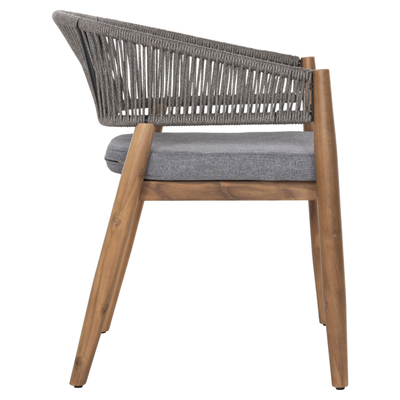 Karrige ngrënieje jashtë Navan 59x58x76Hcm (HM6135.01), gri