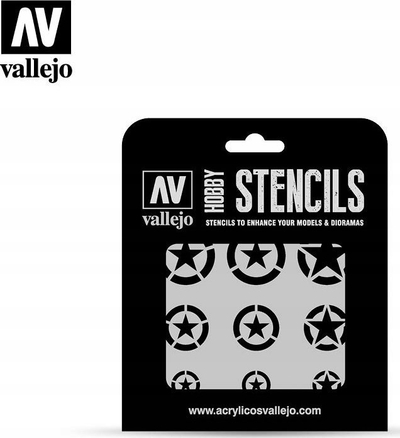 Shabllone pikturimi Vallejo Stencils Air Markings USAF, për avionë model, të ripërdorshme