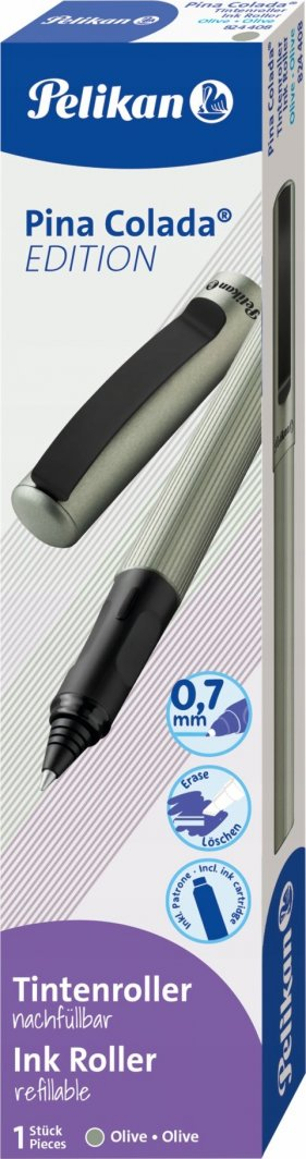 Stilolaps roller Pelikan Pina Colada Edition, 0.7mm, bojë blu, olive metalik