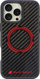 Kapak telefoni Audi Sport Carbon Fiber, MagSafe, për iPhone 16 Pro Max 6.9", i zi me të kuqe