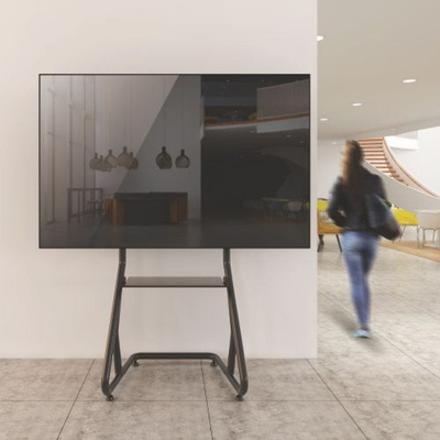 Karrocë TV për TV LCD LED, 60\" 105\", me raft, e zezë