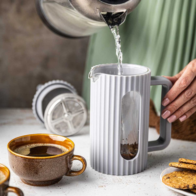 French press Klausberg KB7747, 0.6L, xham rezistent, gri