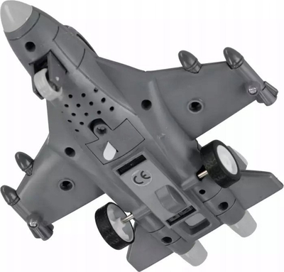 Avion lodër MEGA CREATIVE 545151, 17 cm, me drita edhe zëra, gri