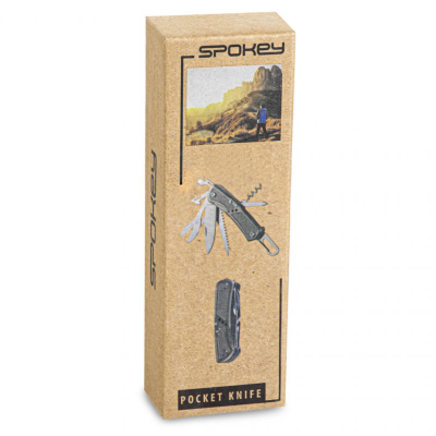 Thikë xhepi multifunksionale Spokey Sting 929230, çelik inox, dorezë ergonomike, argjendi