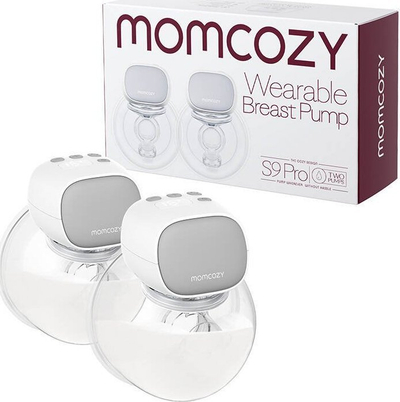 Pompa gjiri Momcozy S9 Pro Double, pa duar, me ekran LED, e bardhë