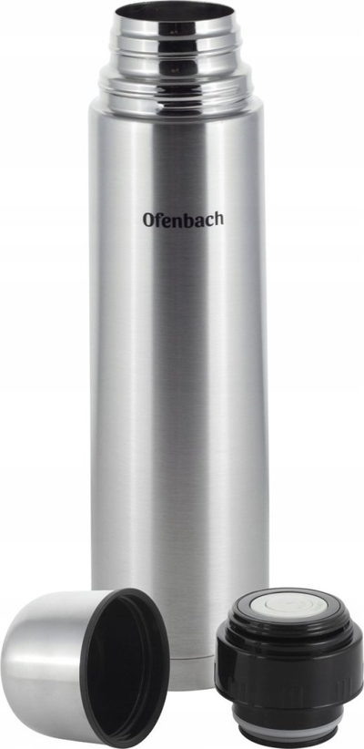 Termos Ofenbach 1.0L, çelik inox, izolim me vakum, argjendtë