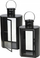 Set llambash dekorative PROGARDEN KO NB1720720, metal dhe xham, 2 copë, të zeza