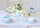 Tas porcelani FiftyEight Laughing Inside, 500ml, brendësi lavandë, i bardhë