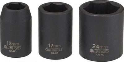 Çelës goditës 15mm, 1/2" drive, 6 pika, çelik CR-MO, i zi