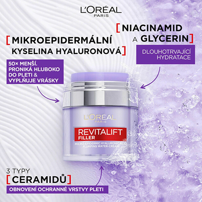 L'Oréal Paris Revitalift Filler Plumping Water-Cream, 50 ml