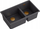 Lavaman kuzhine Quadron GraniteQ CLARK 842, 2 ena, nënplan, 840x485x255 mm, onyx me kullues bakri