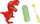 Lodër me flluska SES Creative Bubble Dino Attack, set me dinosaurus T-Rex, 200 ml solucion flluskash, shumëngjyrëshe
