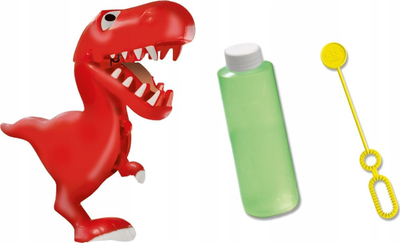 Lodër me flluska SES Creative Bubble Dino Attack, set me dinosaurus T-Rex, 200 ml solucion flluskash, shumëngjyrëshe