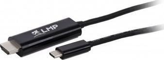 Kabllo LMP USB C në HDMI USBC HDMI B, 1.8m, 4K 60Hz, e zezë