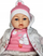 Kukull bebe Baby Adar 45cm, me zë, rozë gri