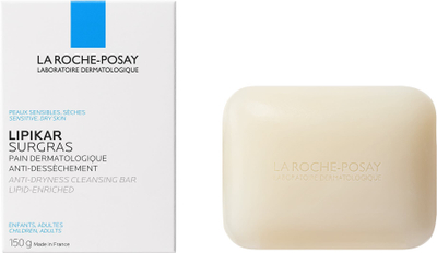 Sapun pastrues La Roche-Posay Lipikar Surgras, 150g, për lëkurë të thatë, bezhë
