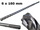 Borë betoni AWTOOLS QUADRO XTREME BLACK LINE, SDS Plus, 6x160mm, e zezë