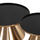 Set Lorme 2 tavolina kafe Φ50&Φ40cm (HM9923), zezë/ ari