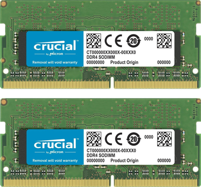 RAM për laptop Crucial CT2K8G4SFS824A, 16GB DDR4, 2400MT/s, jeshile