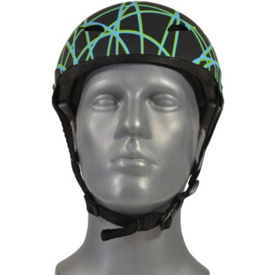 Helmetë skateri Enero Pro Skate Scratch R.S, përmasa M, e rregullueshme, e zezë me figura